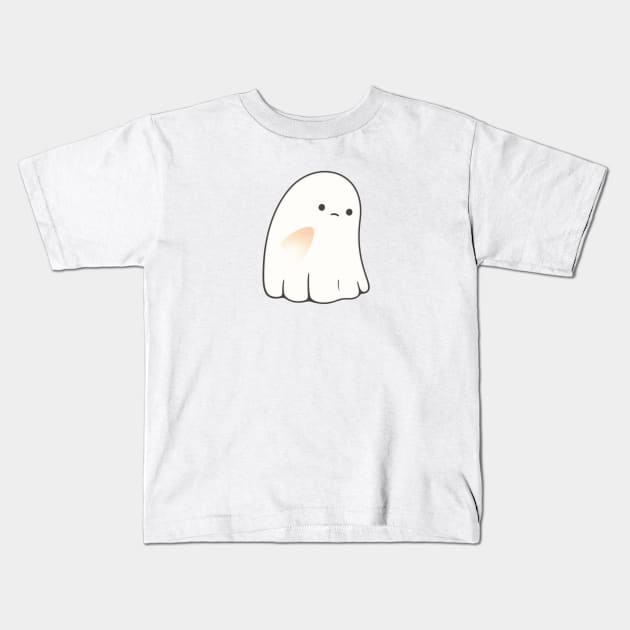 Sad ghost Kids T-Shirt by kimvervuurt